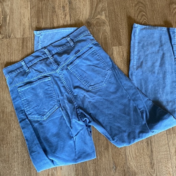 Vintage 70s Big Yank Pants Mens 32X30 dusty Blue Corduroy Retro Western - Picture 4 of 5